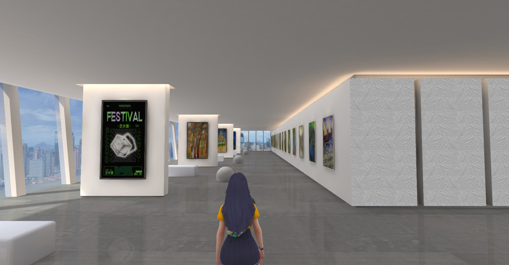 高端现代艺术画廊